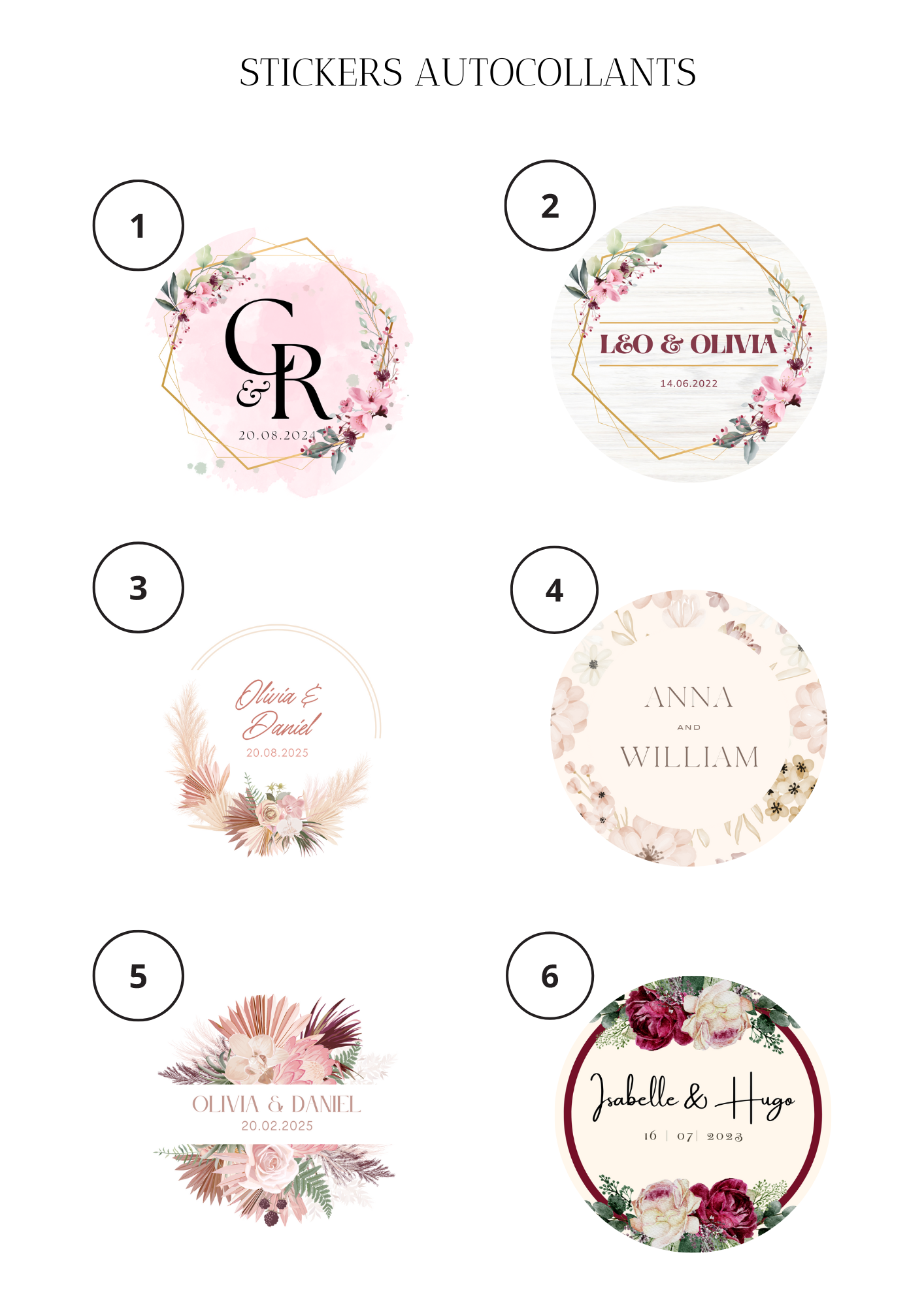 Bougie mariage personnalisable Romantique